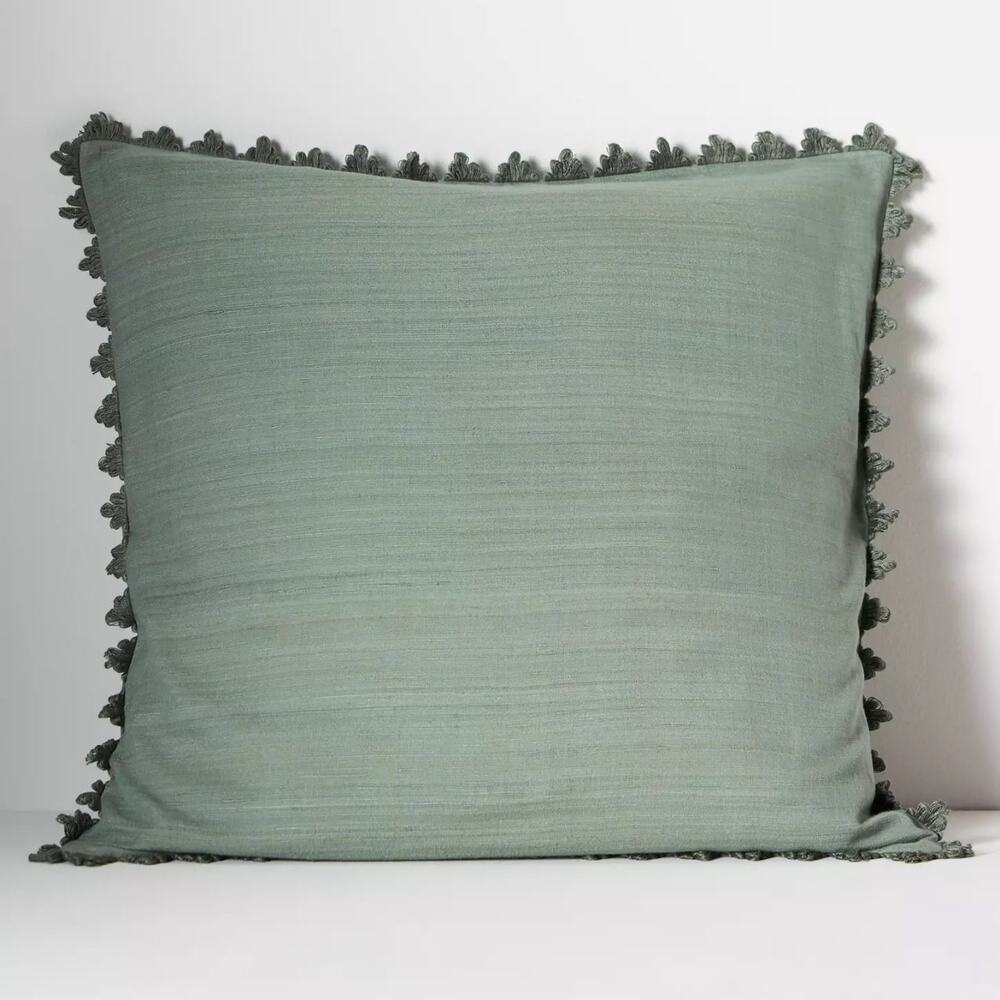 Anthropologie Clementine Silk Pillow – Green 2 Available – Discontinued NWT